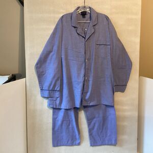grant thomas men’s pajamas L blue plaid loungewear